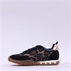 Mjus T Toe Retro Laced Trainer - Black Leopard